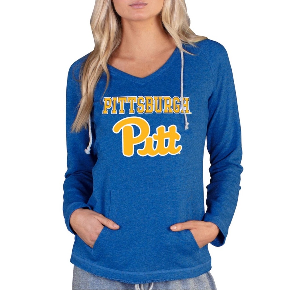 Pittsburgh Pitt Panthers lightweight terry pull over hoodie size medium